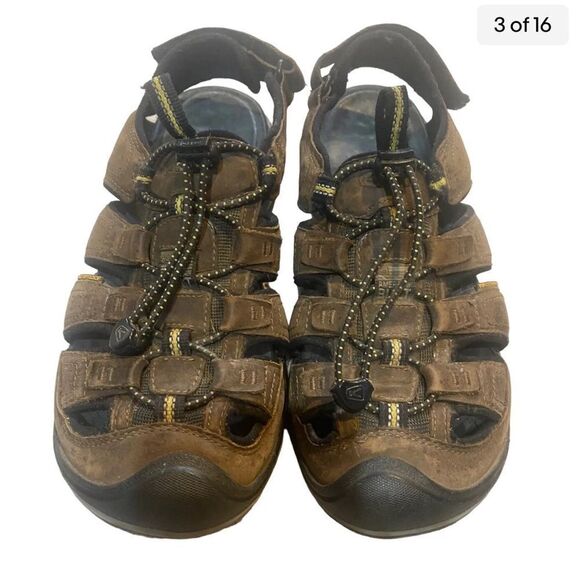 Keen Men's Rialto Closed Toe Waterproof Leather Sandal-Bison/Brown Size  9.5 - Picture 9 of 9